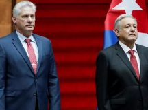 Presidente de Cuba, Miguel Díaz-Canel, e o presidente do México, Andres Manuel Lopez Obrador