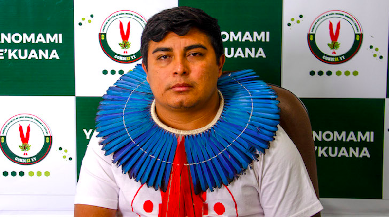 o indígena Junior Hekurari Yanomami é presidente do Conselho Distrital de Saúde Yanomami e Yekuwana