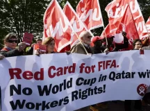 Protestos contra Copa do Mundo de futebol no Catar e a violação de direitos humanos e discriminação.